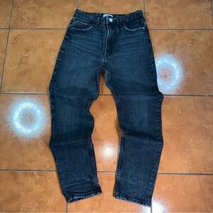 Zara Black Washed Slim Straight Jeans Women’s Size 6 (EUR 38)